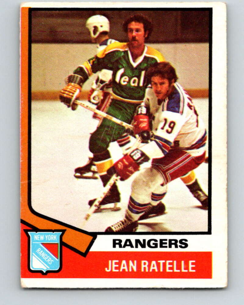 1974-75 O-Pee-Chee #145 Jean Ratelle New York Rangers V4560