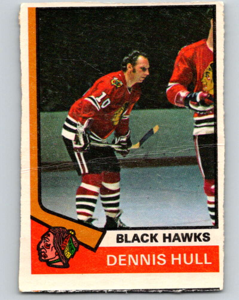 1974-75 O-Pee-Chee #150 Dennis Hull Chicago Blackhawks V4565