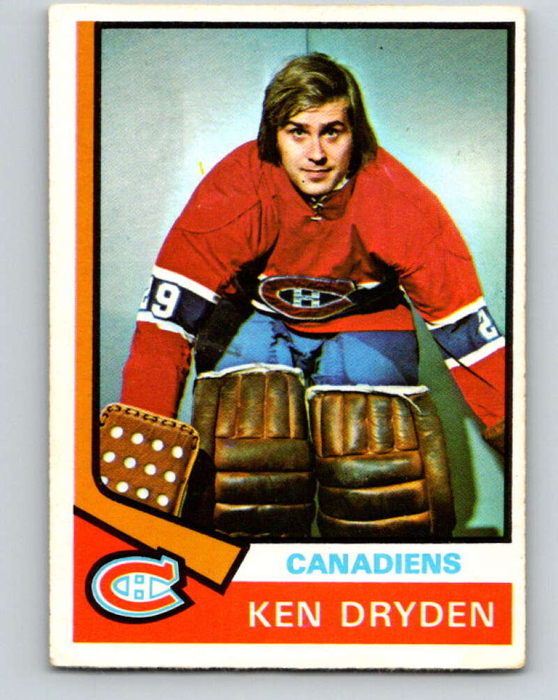 1974-75 O-Pee-Chee #155 Ken Dryden Montreal Canadiens V4579