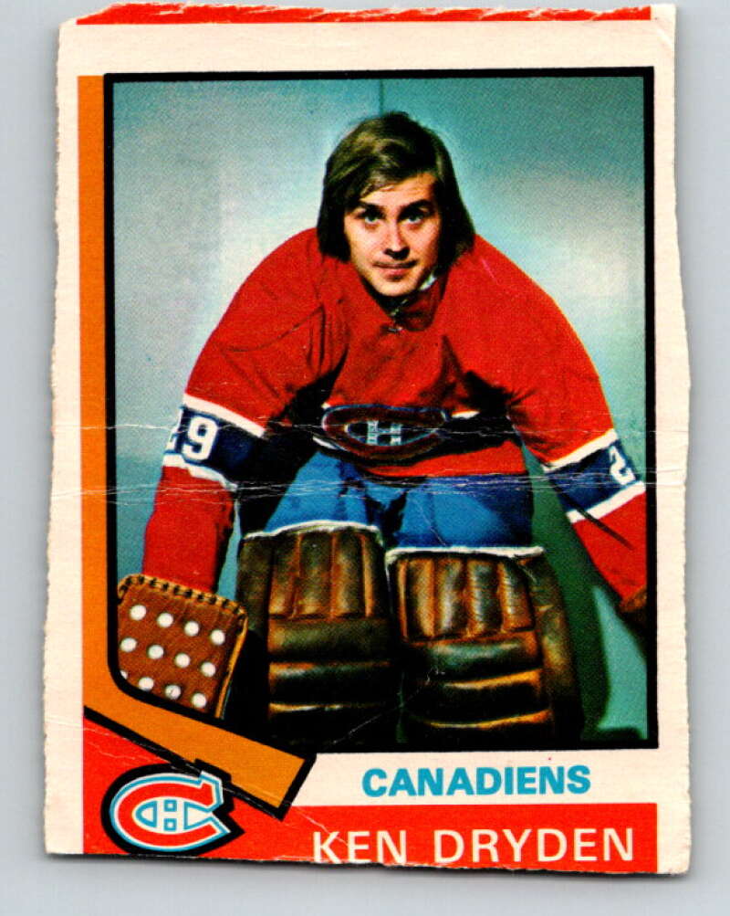 1974-75 O-Pee-Chee #155 Ken Dryden Montreal Canadiens V4582