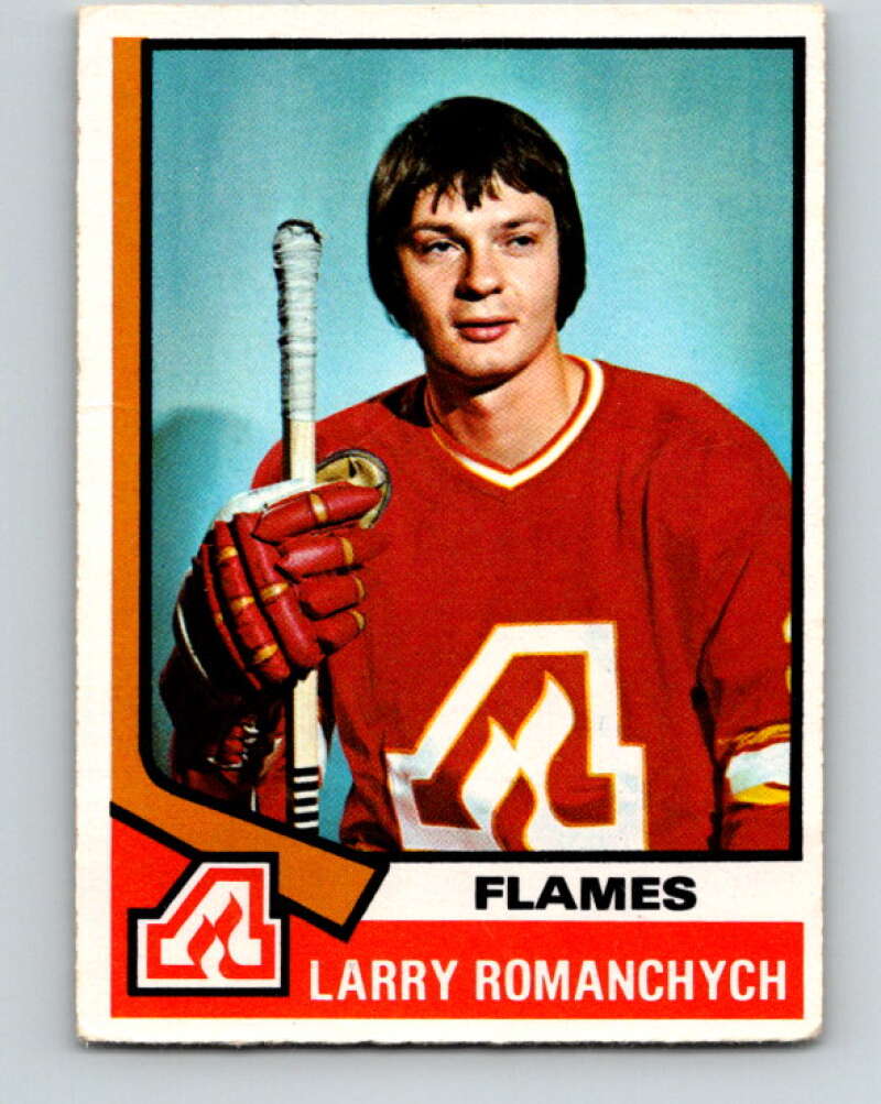 1974-75 O-Pee-Chee #157 Larry Romanchych Atlanta Flames V4585