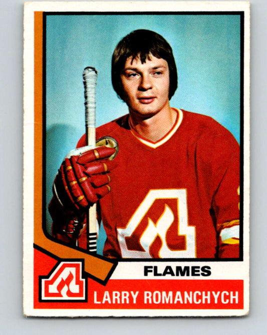 1974-75 O-Pee-Chee #157 Larry Romanchych  Atlanta Flames  V4585