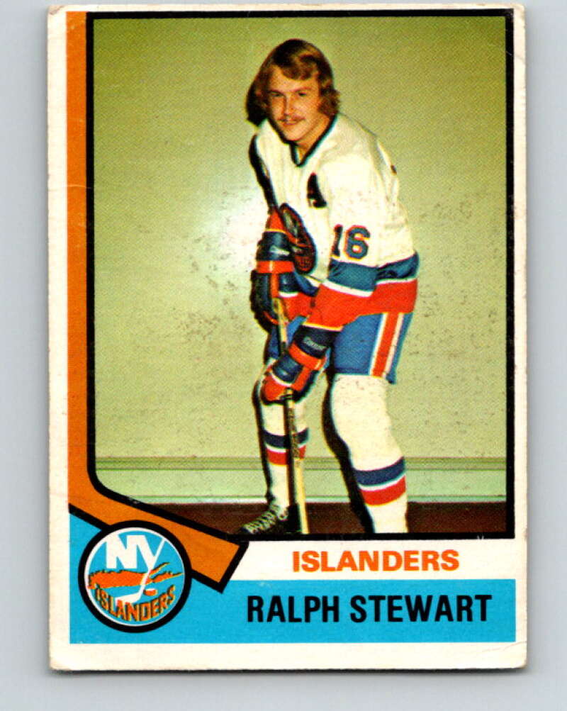 1974-75 O-Pee-Chee #158 Ralph Stewart RC Rookie New York Islanders V4586