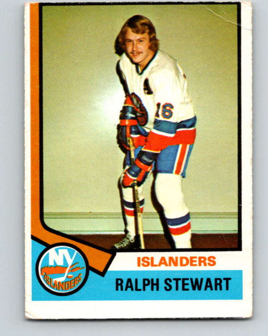 1974-75 O-Pee-Chee #158 Ralph Stewart  RC Rookie New York Islanders  V4587