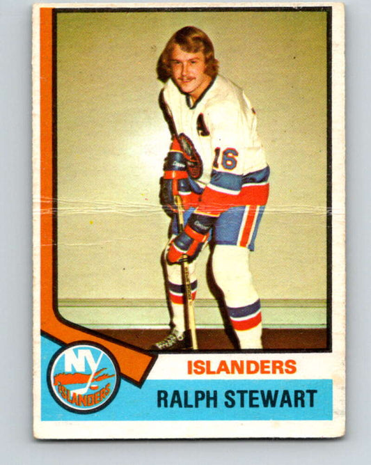 1974-75 O-Pee-Chee #158 Ralph Stewart  RC Rookie New York Islanders  V4588