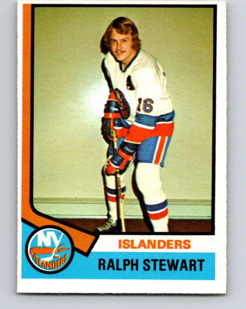 1974-75 O-Pee-Chee #158 Ralph Stewart RC Rookie New York Islanders V4589