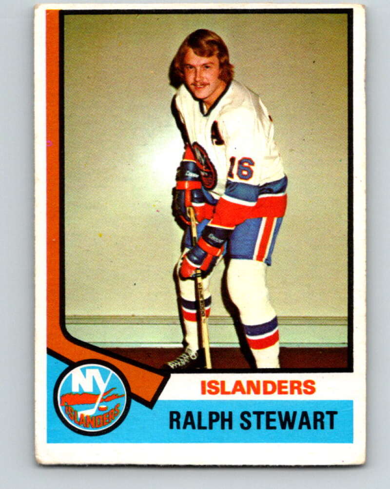1974-75 O-Pee-Chee #158 Ralph Stewart RC Rookie New York Islanders V4590