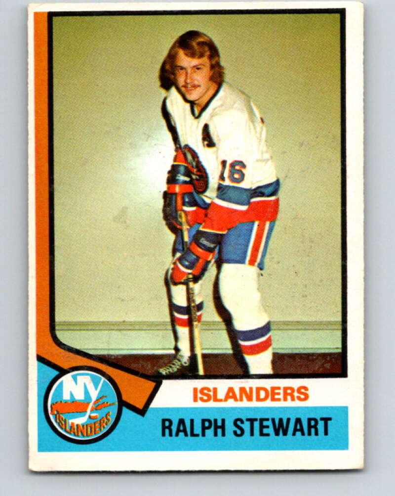 1974-75 O-Pee-Chee #158 Ralph Stewart RC Rookie New York Islanders V4591