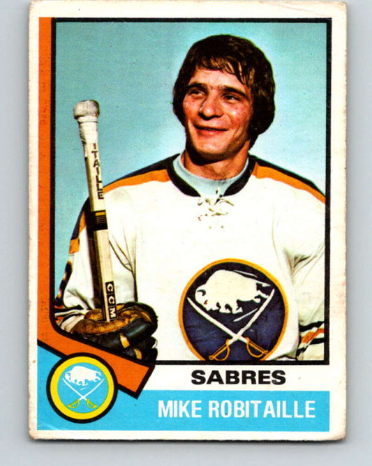 1974-75 O-Pee-Chee #159 Mike Robitaille  Buffalo Sabres  V4592