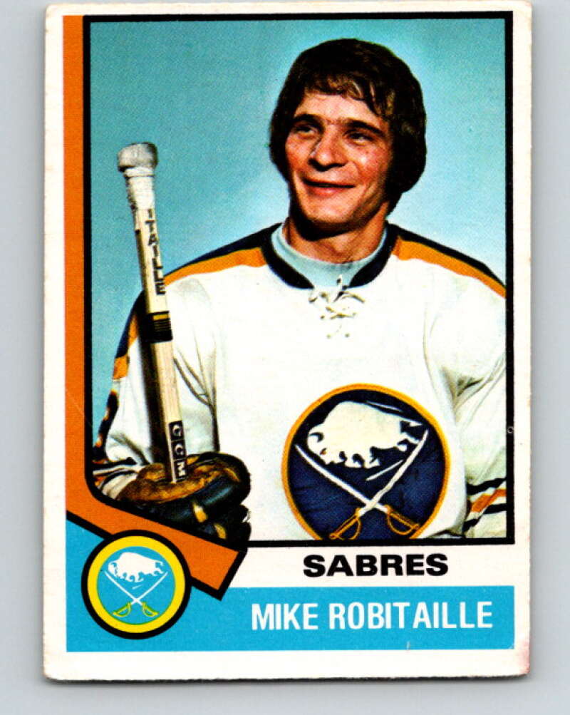 1974-75 O-Pee-Chee #159 Mike Robitaille Buffalo Sabres V4593