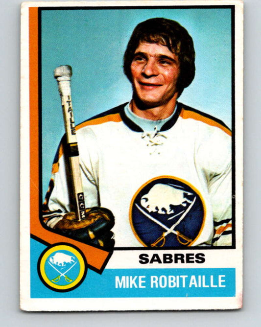 1974-75 O-Pee-Chee #159 Mike Robitaille  Buffalo Sabres  V4593