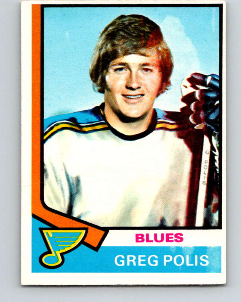 1974-75 O-Pee-Chee #164 Greg Polis St. Louis Blues V4605