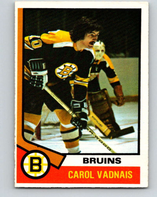 1974-75 O-Pee-Chee #165 Carol Vadnais  Boston Bruins  V4607