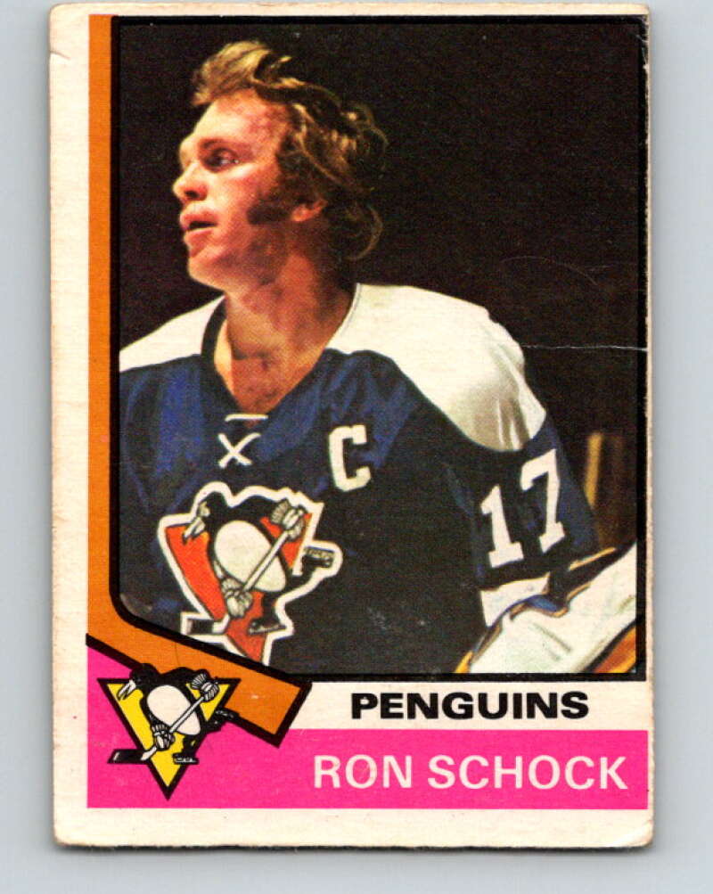 1974-75 O-Pee-Chee #167 Ron Schock Pittsburgh Penguins V4611