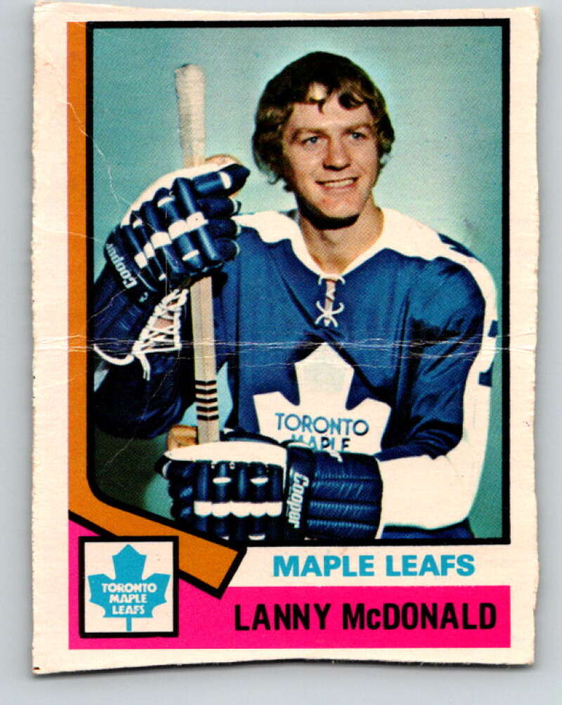 1974-75 O-Pee-Chee #168 Lanny McDonald RC Rookie Toronto Maple Leafs V4614