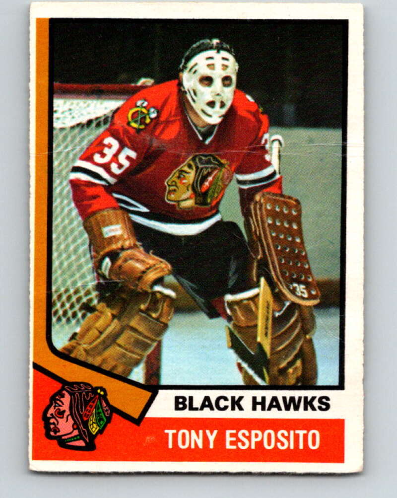 1974-75 O-Pee-Chee #170 Tony Esposito Chicago Blackhawks V4618