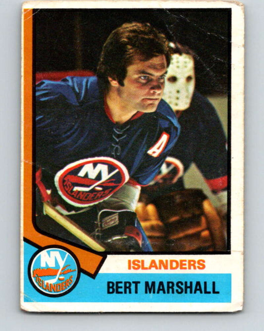1974-75 O-Pee-Chee #177 Bert Marshall  New York Islanders  V4639