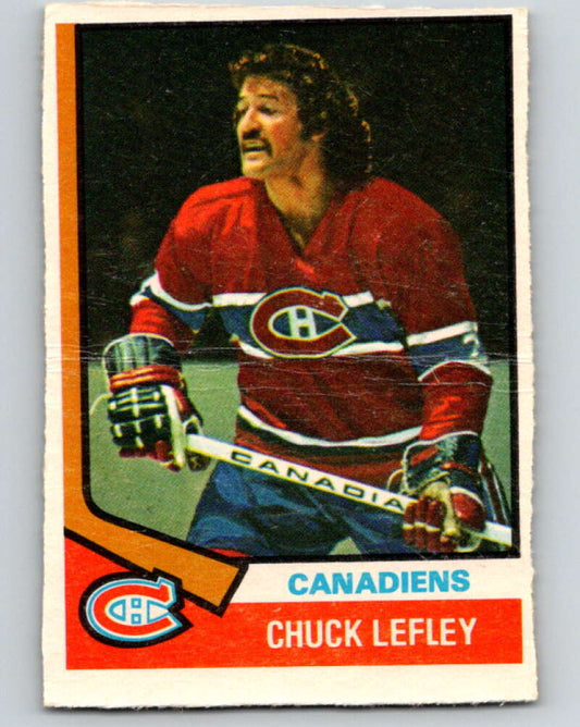 1974-75 O-Pee-Chee #178 Chuck Lefley UER  Montreal Canadiens  V4641