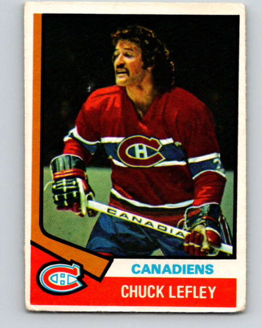 1974-75 O-Pee-Chee #178 Chuck Lefley UER  Montreal Canadiens  V4642