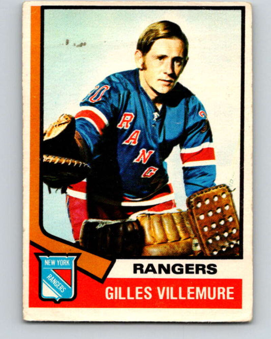 1974-75 O-Pee-Chee #179 Gilles Villemure  New York Rangers  V4644