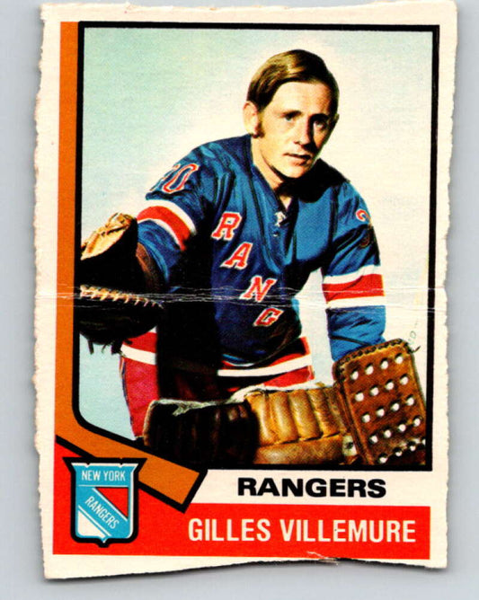 1974-75 O-Pee-Chee #179 Gilles Villemure  New York Rangers  V4647