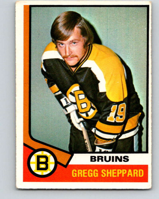 1974-75 O-Pee-Chee #184 Gregg Sheppard  Boston Bruins  V4656