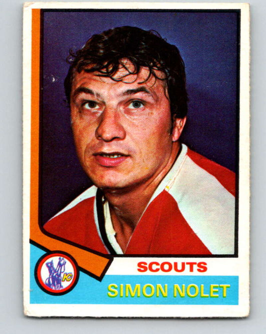 1974-75 O-Pee-Chee #187 Simon Nolet  Kansas City Scouts  V4662