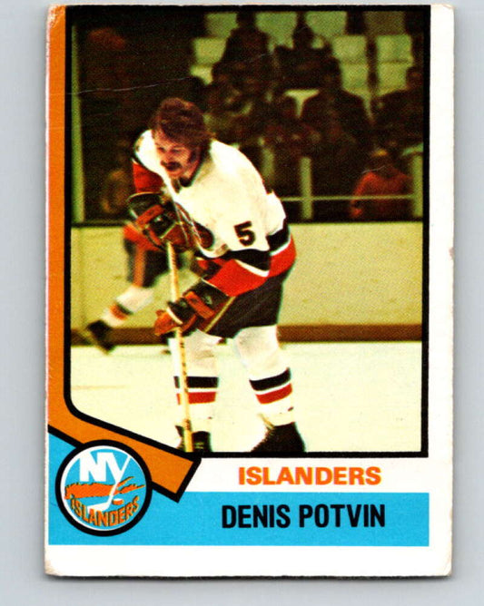1974-75 O-Pee-Chee #195 Denis Potvin  RC Rookie New York Islanders  V4676