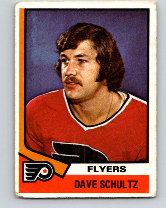 1974-75 O-Pee-Chee #196 Dave Schultz  Philadelphia Flyers  V4679