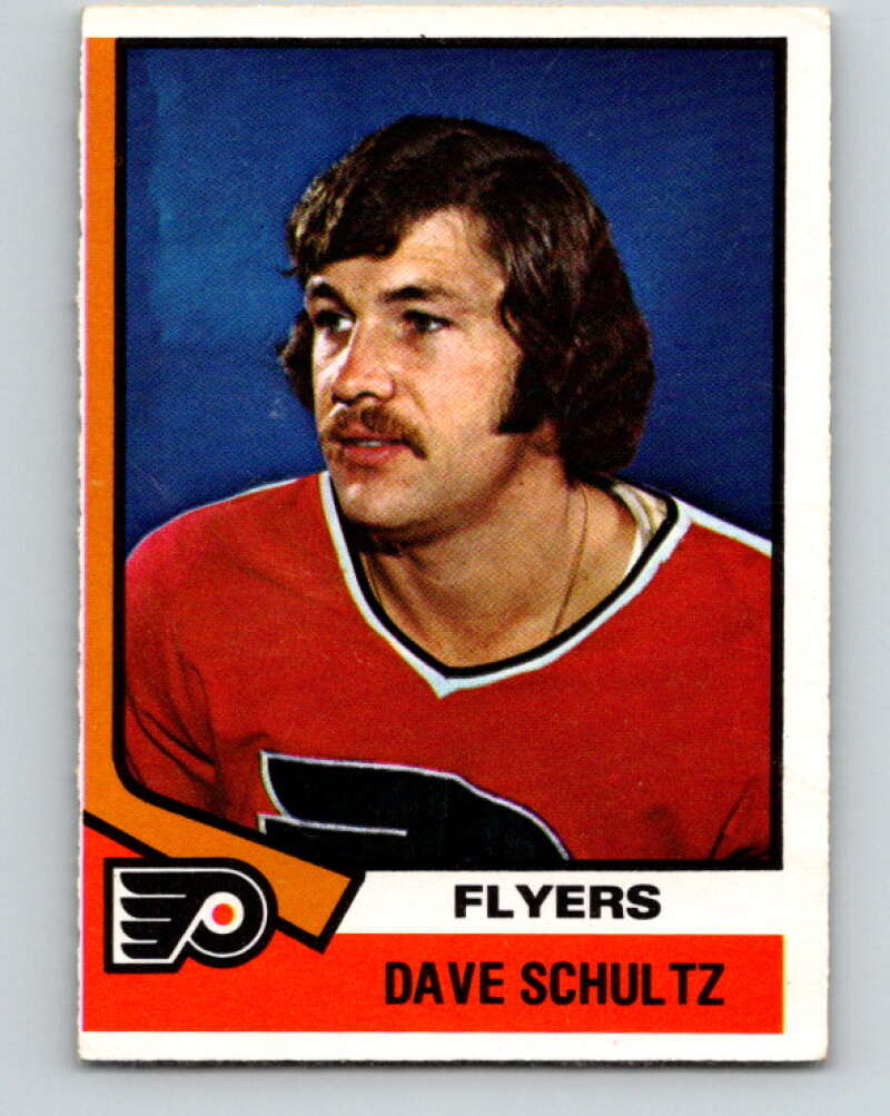 1974-75 O-Pee-Chee #196 Dave Schultz Philadelphia Flyers V4682
