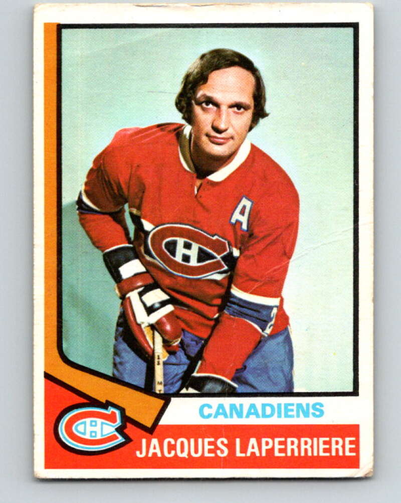 1974-75 O-Pee-Chee #202 Jacques Laperriere Montreal Canadiens V4705