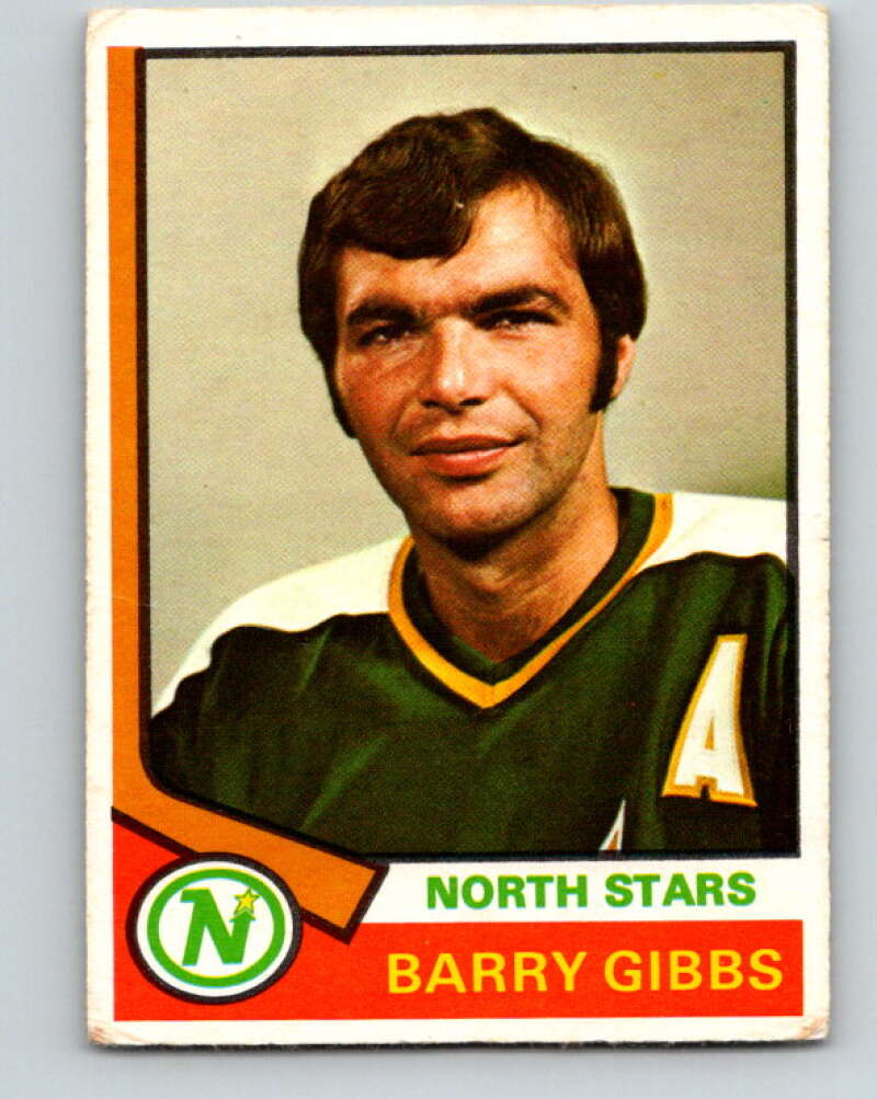 1974-75 O-Pee-Chee #203 Barry Gibbs Minnesota North Stars V4708