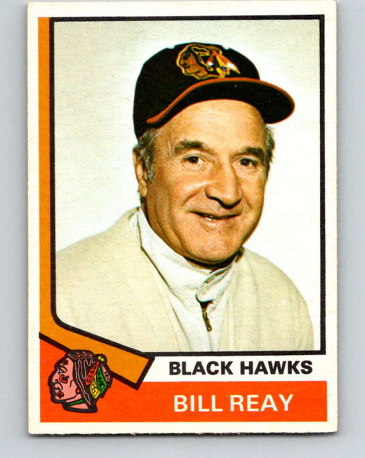 1974-75 O-Pee-Chee #204 Billy Reay CO  Chicago Blackhawks  V4709