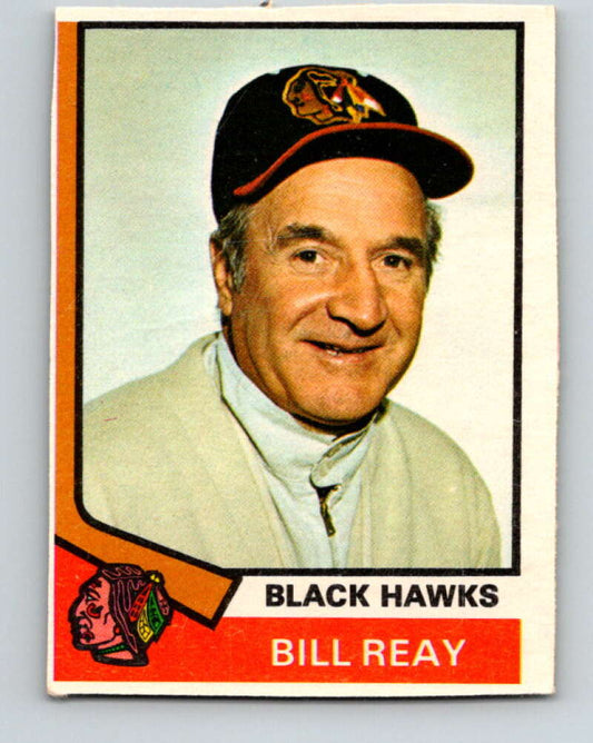 1974-75 O-Pee-Chee #204 Billy Reay CO  Chicago Blackhawks  V4711