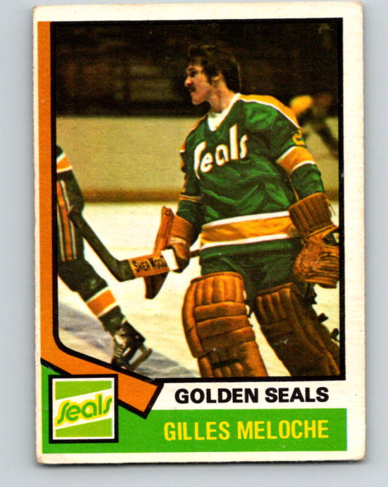 1974-75 O-Pee-Chee #205 Gilles Meloche California Golden Seals V4715
