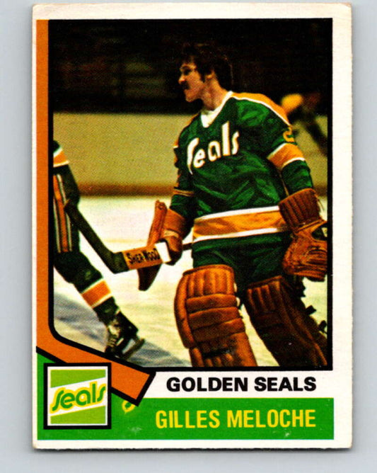 1974-75 O-Pee-Chee #205 Gilles Meloche  California Golden Seals  V4716