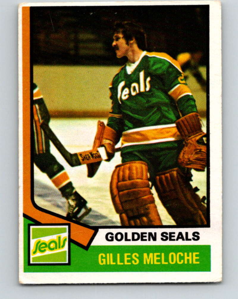 1974-75 O-Pee-Chee #205 Gilles Meloche California Golden Seals V4718