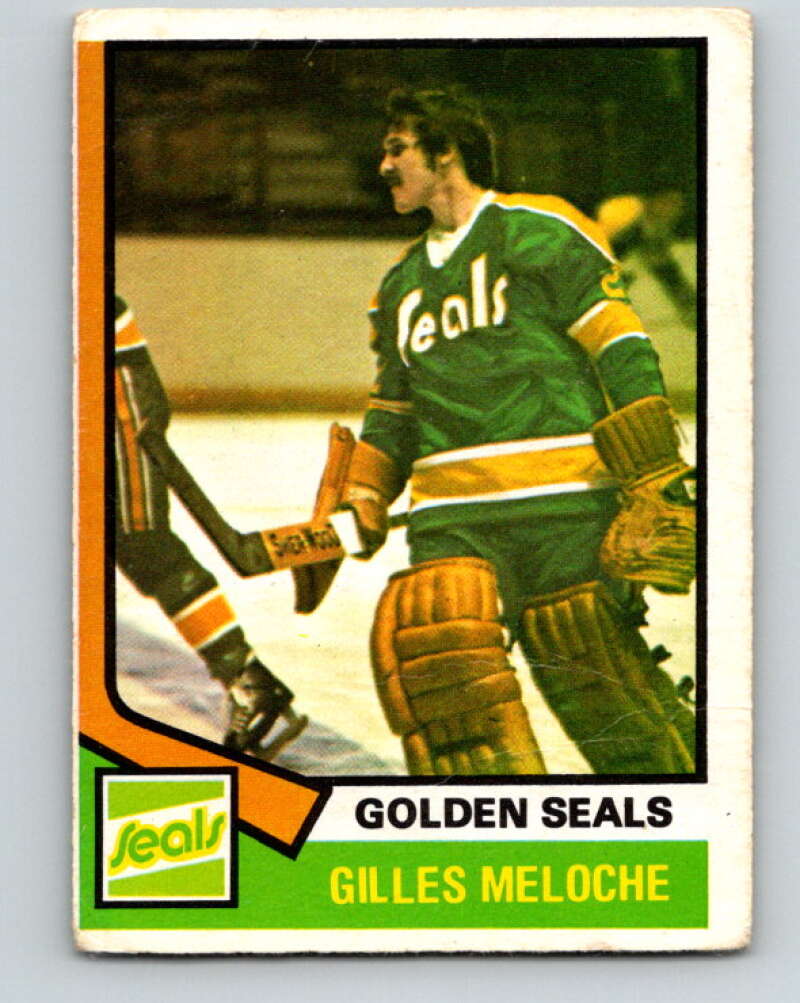 1974-75 O-Pee-Chee #205 Gilles Meloche California Golden Seals V4719