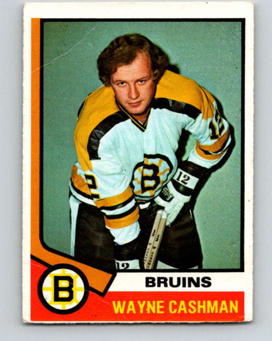 1974-75 O-Pee-Chee #206 Wayne Cashman  Boston Bruins  V4720
