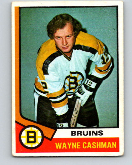 1974-75 O-Pee-Chee #206 Wayne Cashman  Boston Bruins  V4721
