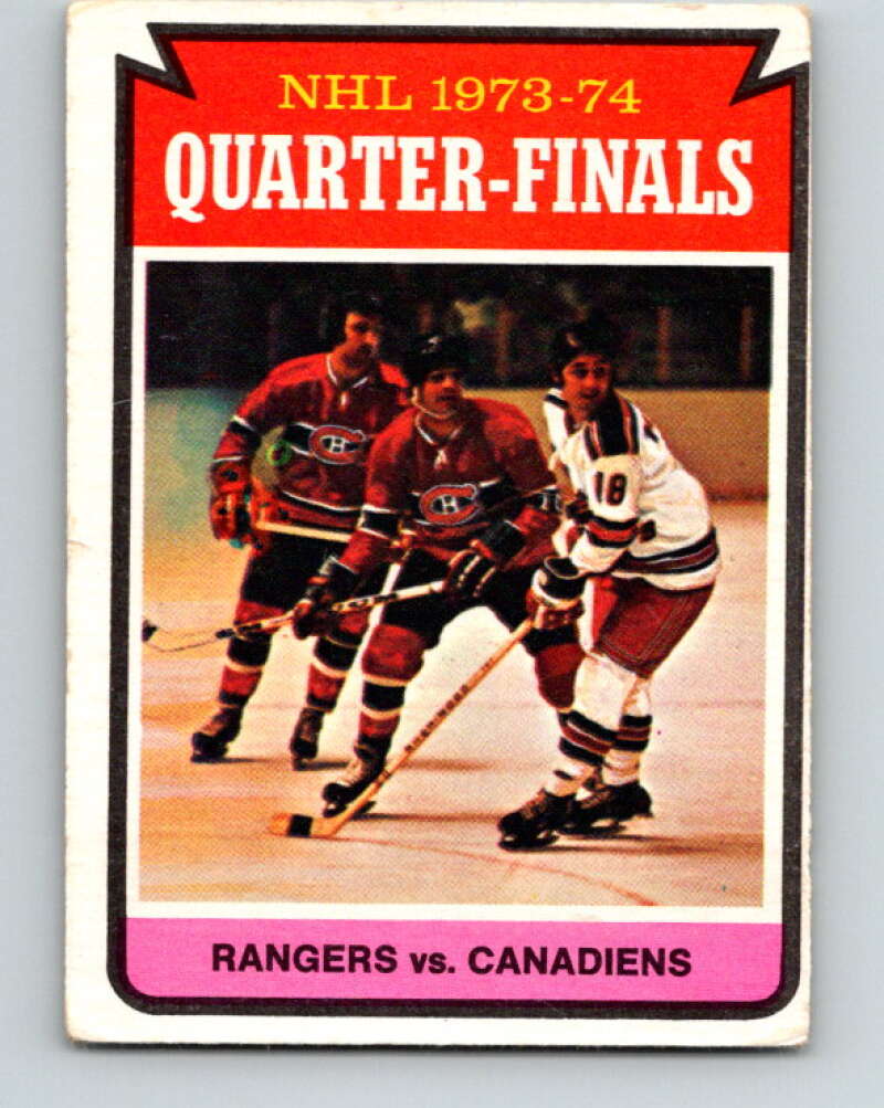 1974-75 O-Pee-Chee #210 Quarterfinals New York Rangers V4734