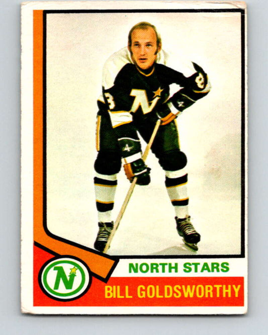 1974-75 O-Pee-Chee #220 Bill Goldsworthy  Minnesota North Stars  V4762