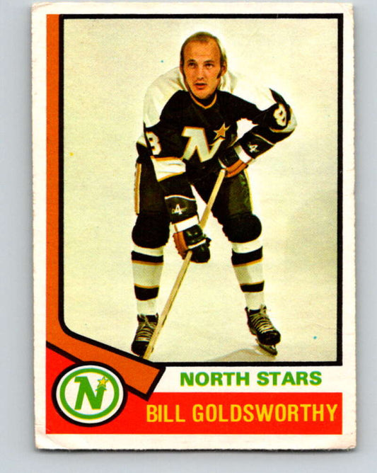 1974-75 O-Pee-Chee #220 Bill Goldsworthy  Minnesota North Stars  V4764