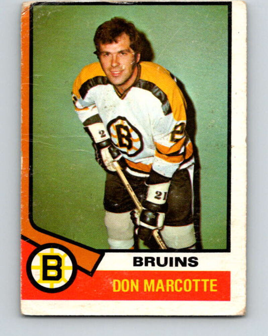 1974-75 O-Pee-Chee #221 Don Marcotte  Boston Bruins  V4765