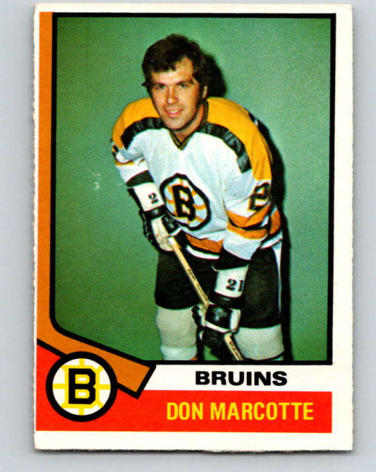 1974-75 O-Pee-Chee #221 Don Marcotte  Boston Bruins  V4767