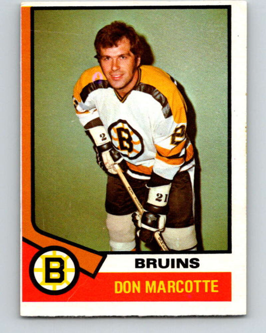 1974-75 O-Pee-Chee #221 Don Marcotte  Boston Bruins  V4768