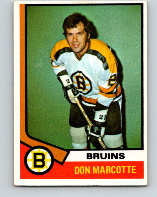1974-75 O-Pee-Chee #221 Don Marcotte  Boston Bruins  V4769