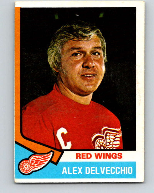 1974-75 O-Pee-Chee #222 Alex Delvecchio CO  Detroit Red Wings  V4770