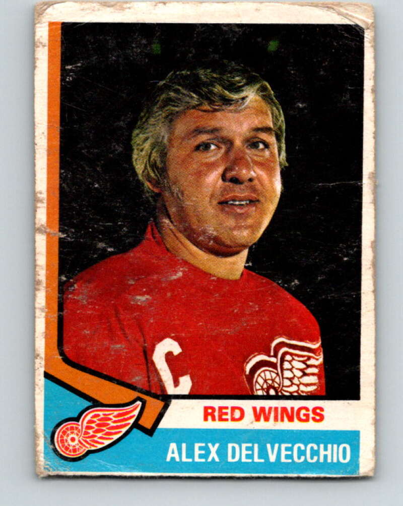 1974-75 O-Pee-Chee #222 Alex Delvecchio CO Detroit Red Wings V4772