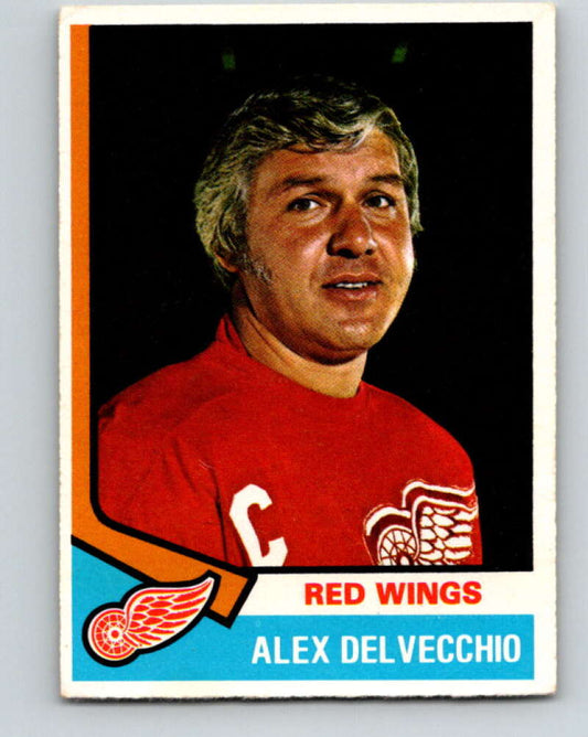 1974-75 O-Pee-Chee #222 Alex Delvecchio CO  Detroit Red Wings  V4773